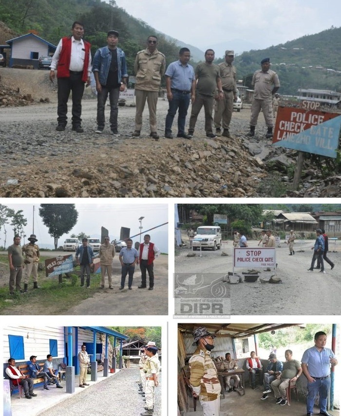 Inspection Team constituted by Deputy Commissioner, Phek for inspection of check gates under Phek district inspected all the check gates on May 23. (DIPR Photo)